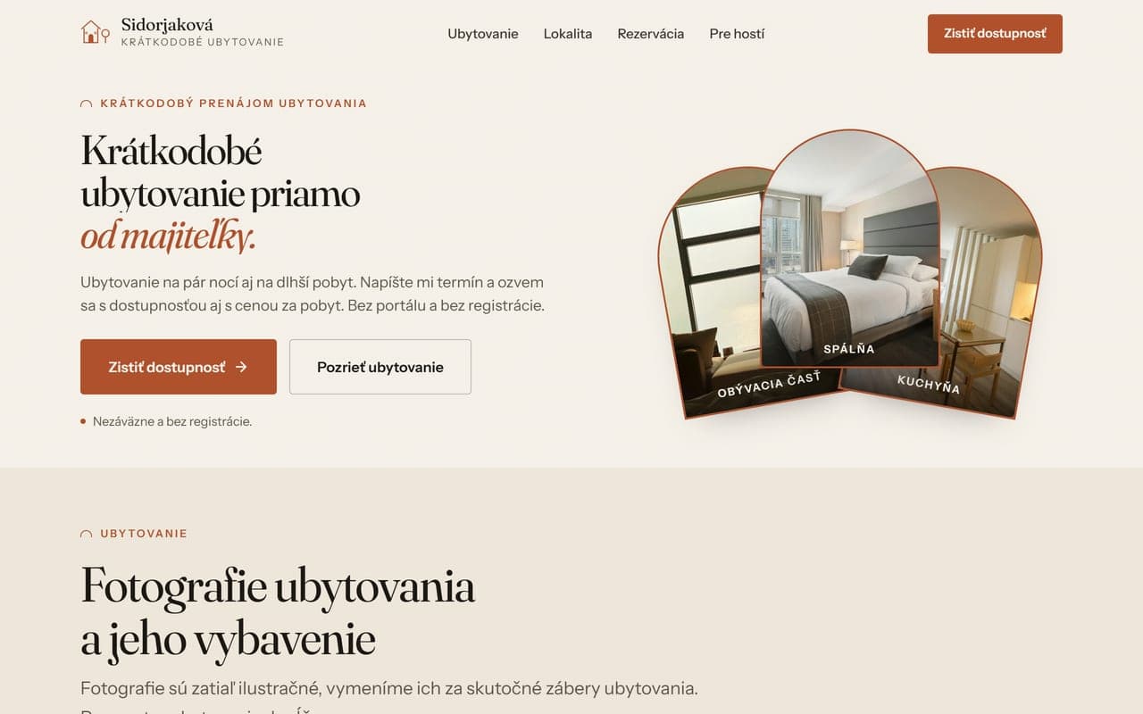 Náhľad webu Mária Sidorjaková na počítači